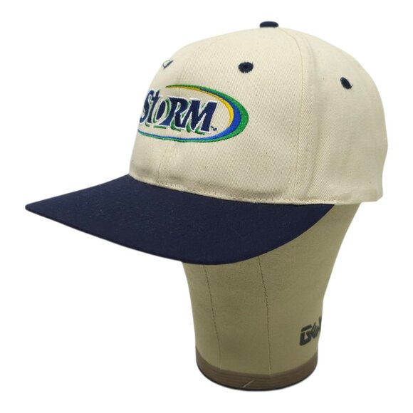 Toppers Storm Embroidered Logo Snapback Cap Trucker Vintage 90s Baseball Hat - Picture 2 of 14